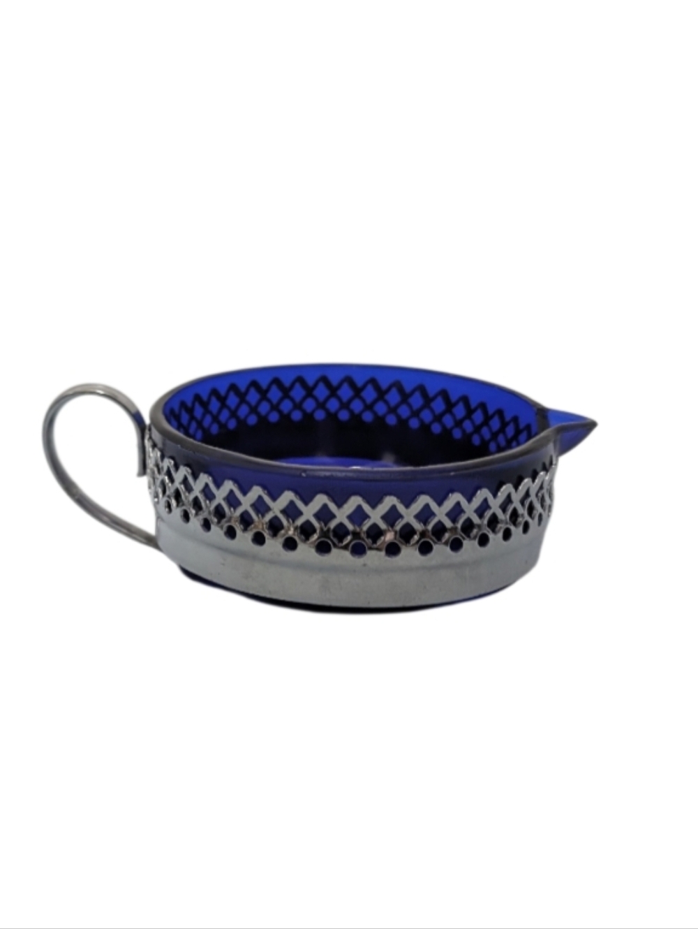 🏠VINTAGE cobalt blue glass  cream jug